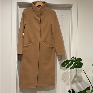 Aritzia Wilfred Cocoon Long Coat - Wool and Cashmere in Gold Camel